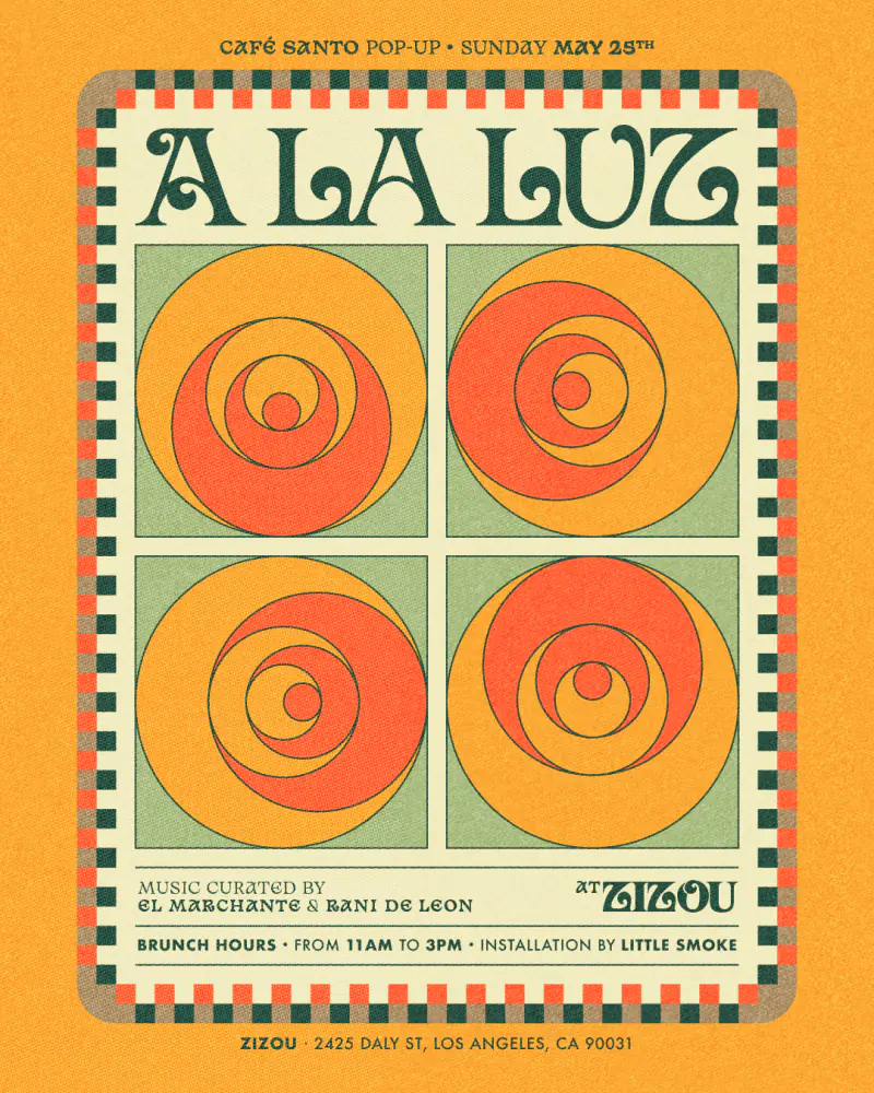 Flyer for A la Luz at Zizou by CRINI