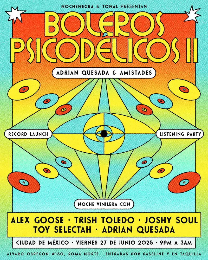 Flyer for Boleros Psicodélicos II by CRINI