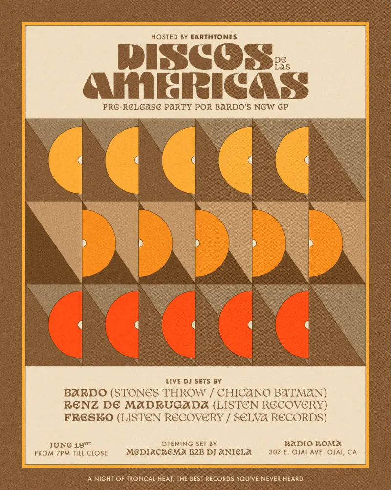 Flyer for Vol.3 of Discos de las Americas by CRINI