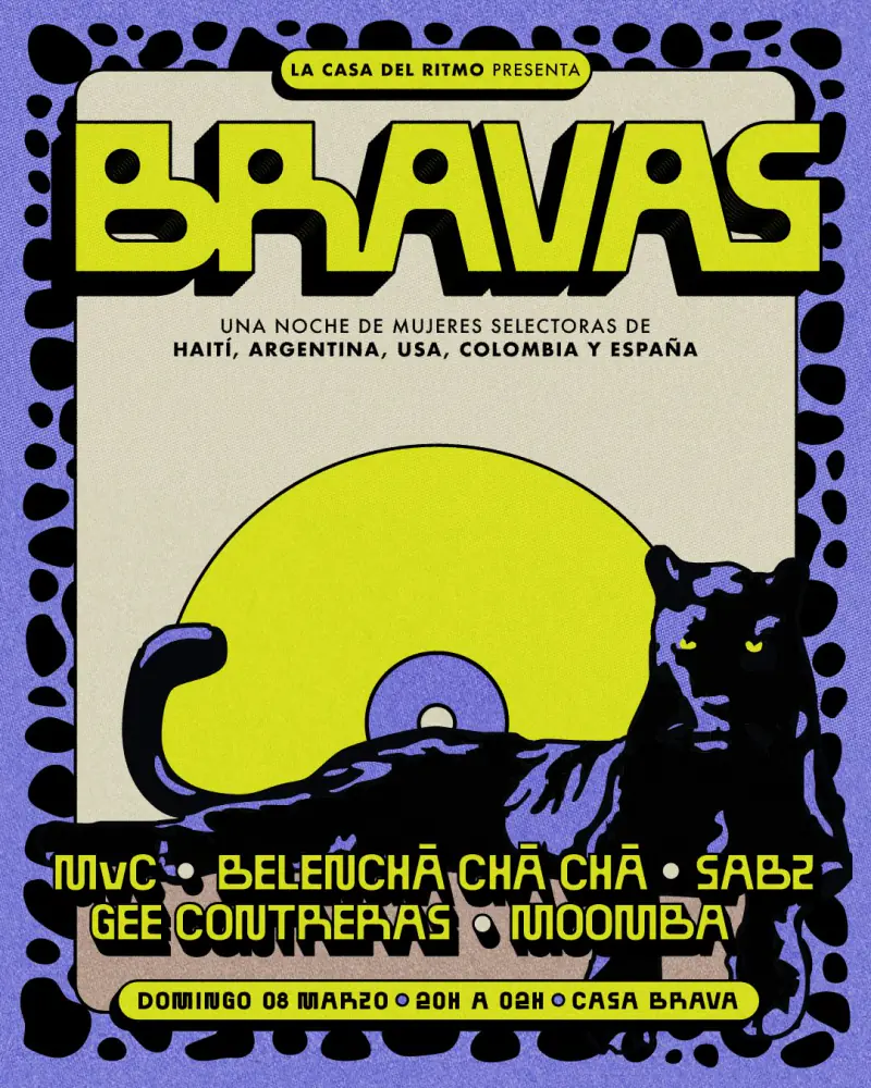 Flyer for La Casa del Ritmo presents: Bravas by CRINI