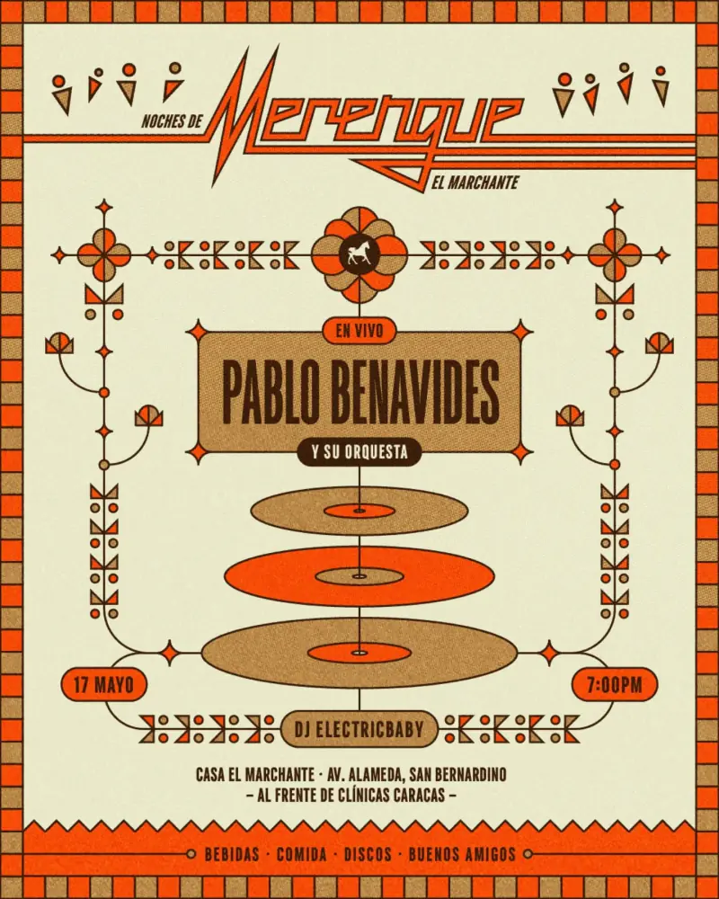 Flyer for Noches de Merengue by CRINI