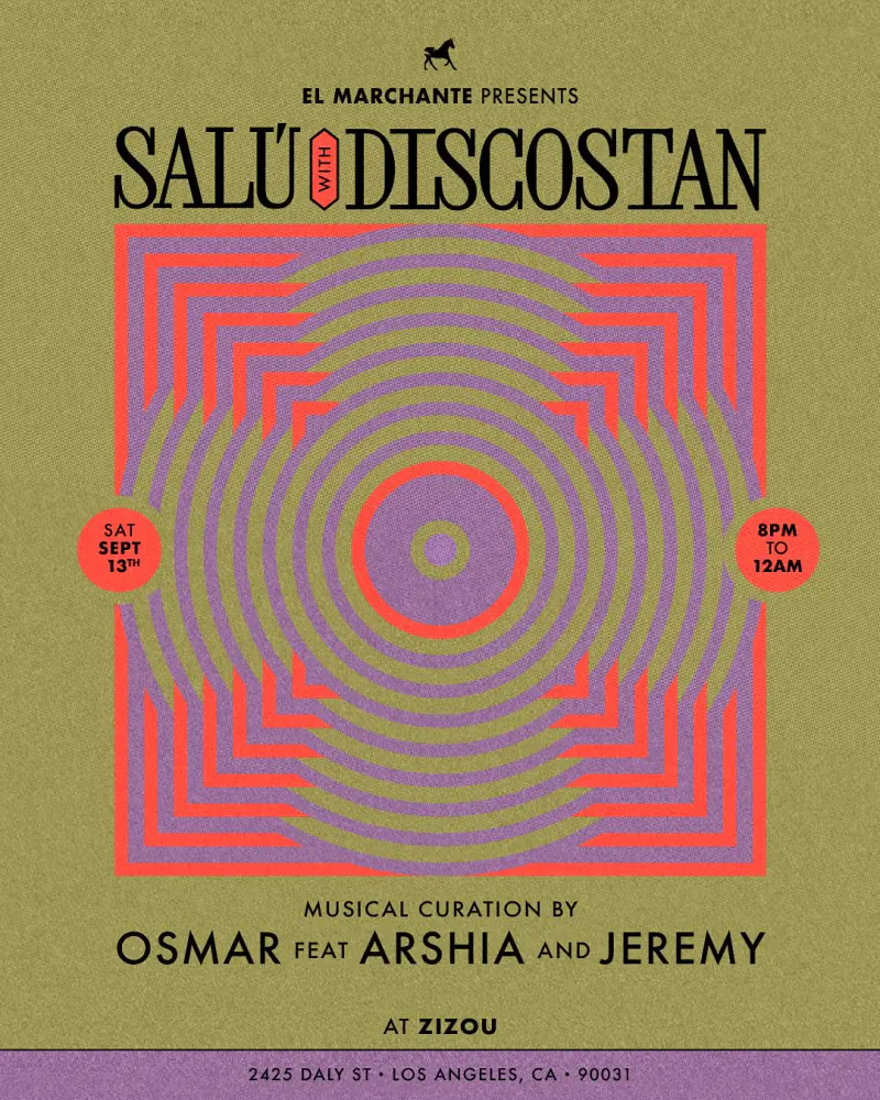 Flyer for SALÚ with Discostan by CRINI
