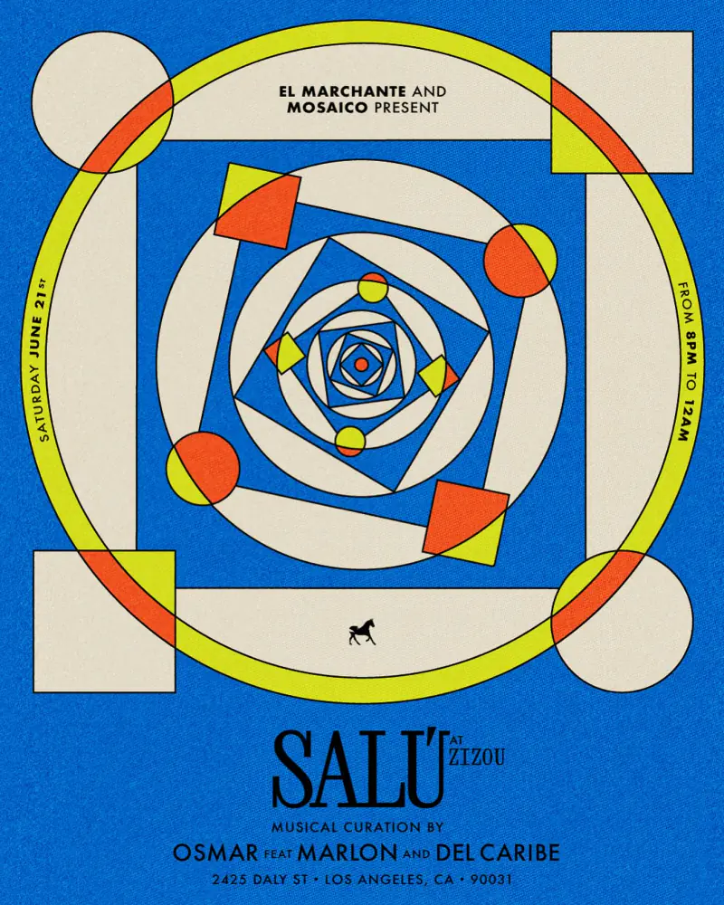 Flyer for SALÚ with Mosaico by CRINI