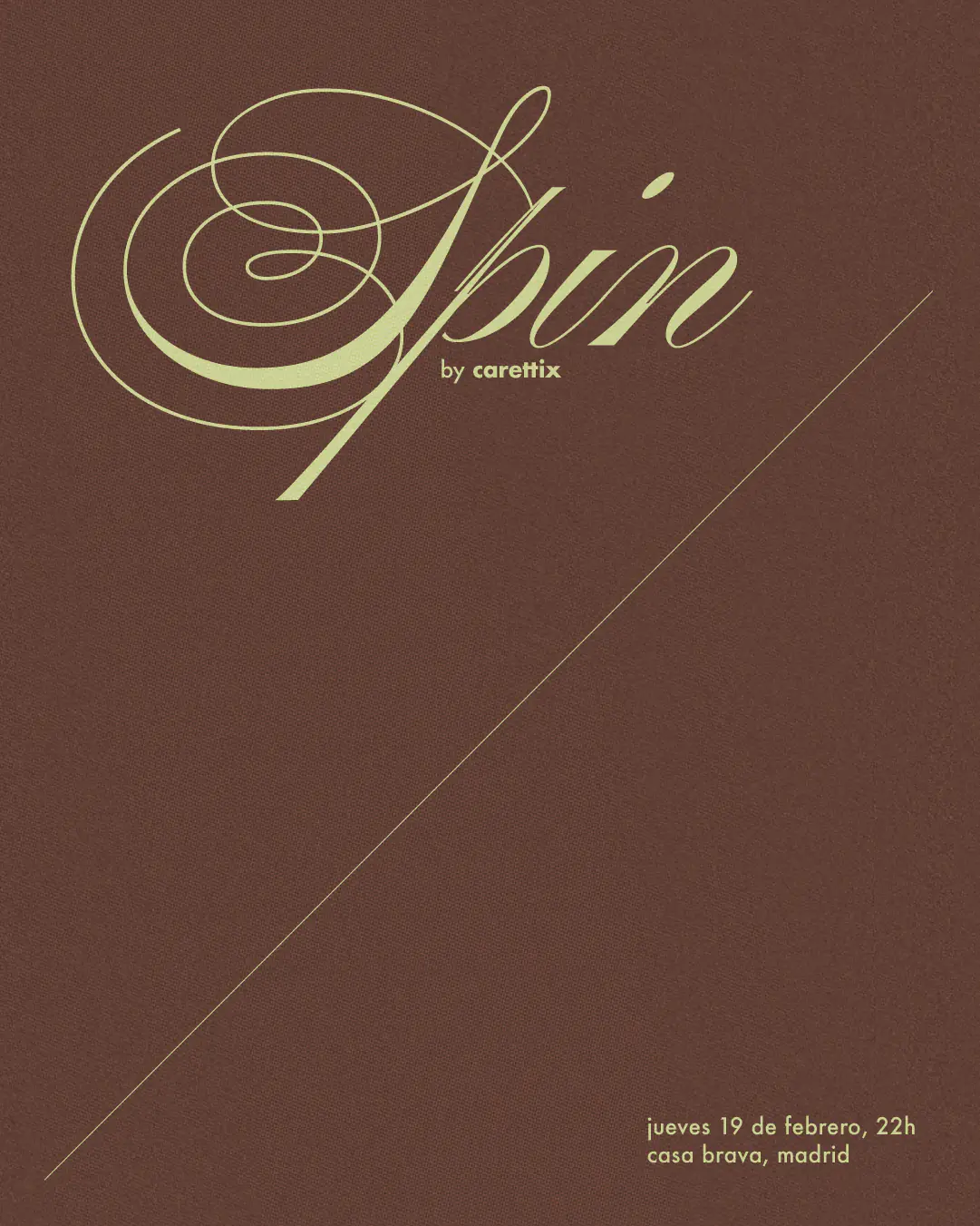 Flyer for SPIN Vol.4 by CRINI, brown version with no construction lines